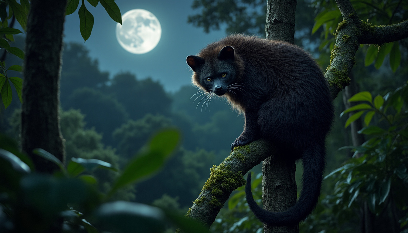 découvrez l’arctictis binturong, aussi appelé « chat-ours », un mammifère étonnant d’asie connu pour son apparence unique et ses habitudes intrigantes. explorez son mode de vie fascinant et son rôle dans la biodiversité asiatique.