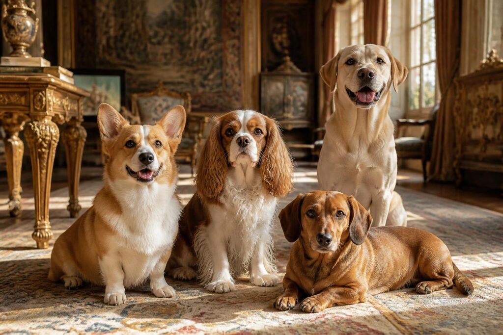 découvrez quelles races de chiens ont marqué la famille royale britannique à travers l'histoire et leur rôle particulier auprès de la reine d’angleterre.