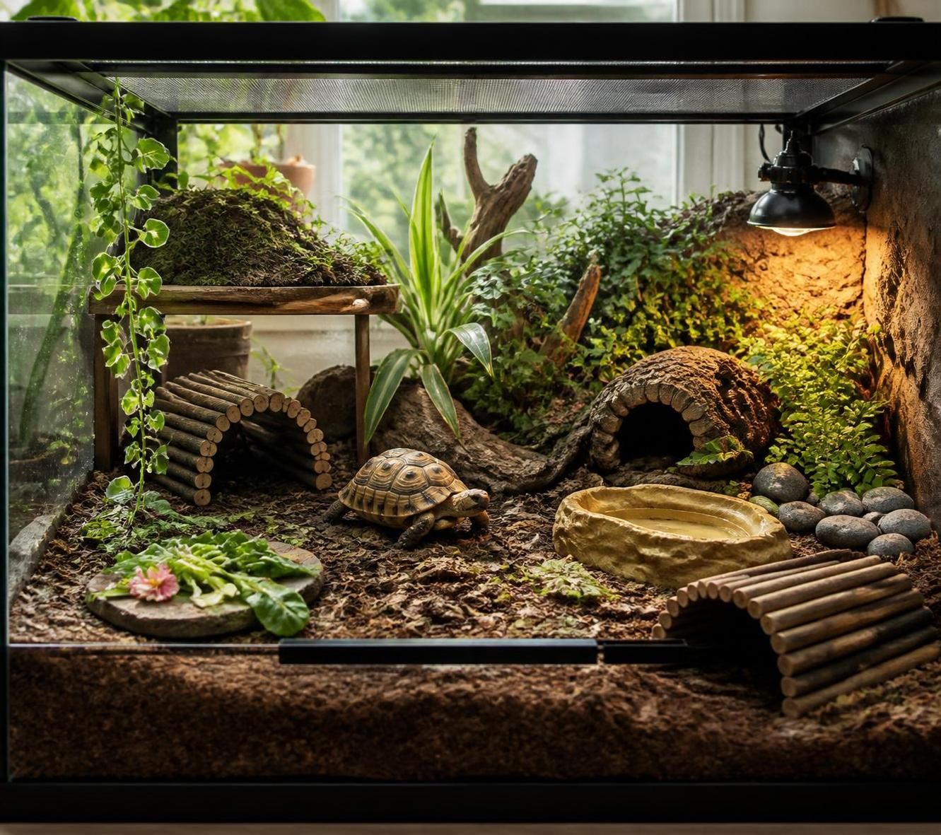découvrez comment créer un terrarium naturel et sécurisé pour votre tortue de terre, afin de lui offrir un habitat confortable et adapté à ses besoins chez vous.
