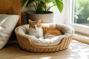 découvrez notre sélection de paniers pour chat, alliant confort et praticité pour offrir à votre félin un espace douillet et bien adapté à ses besoins.