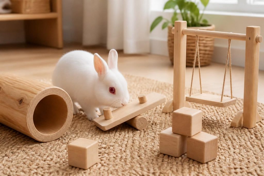 découvrez des idées originales de jouets à fabriquer et des modèles en bois pour divertir et stimuler votre lapin nain, le compagnon idéal pour des moments ludiques et sûrs.