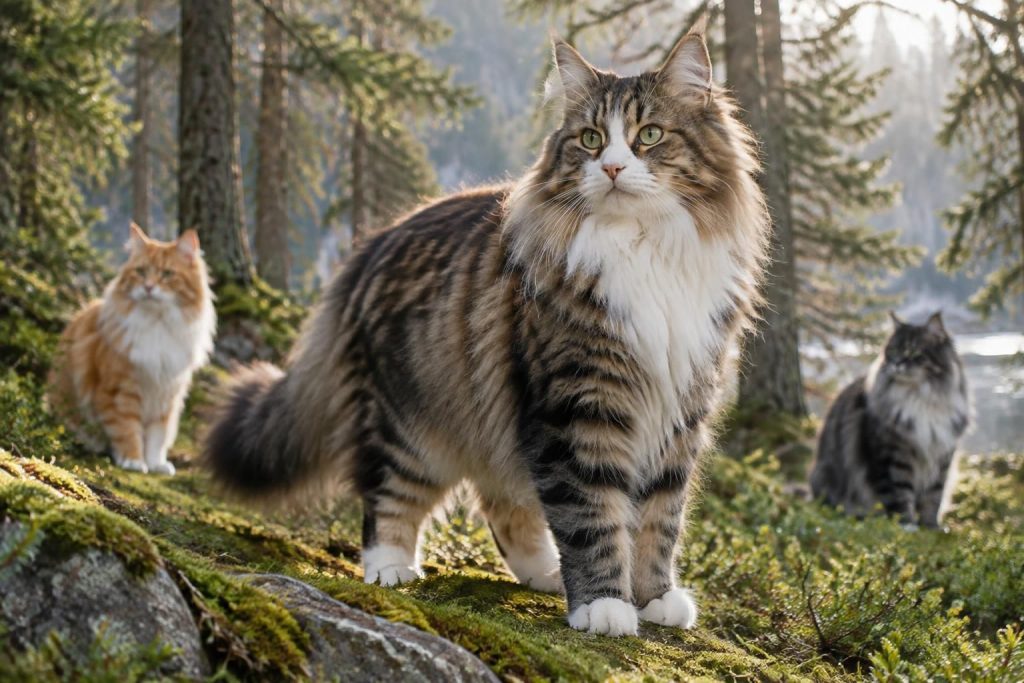 découvrez le chat norvégien : ses couleurs de robe, ses caractéristiques, son tempérament et les éléments à connaître sur son prix et son entretien.
