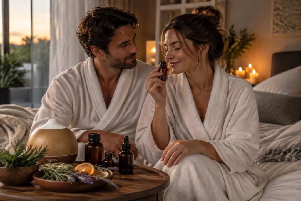découvrez les huiles essentielles associées à la libido et à l’érection chez l’homme et la femme, leurs usages possibles et les précautions à connaître.